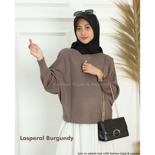 Gambar lasperal batwing real pic rajut berkualitas fit XXL - burgundy dari Fashion Hijab & Sweater Kab. Bandung Tokopedia