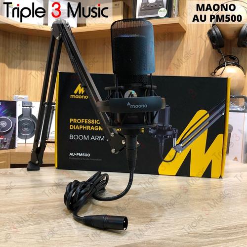Foto Produk MAONO AU PM500 XLR Microphone mic Condenser Set pack dari triple3music