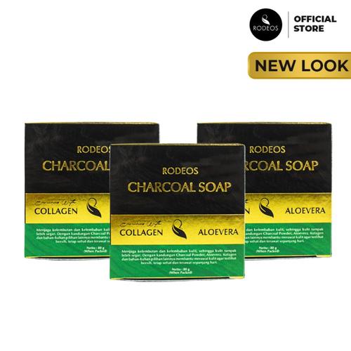 Gambar Rodeos Charcoal Soap - Paket 3 pcs dari Rodeos Official Kota Sukabumi Tokopedia