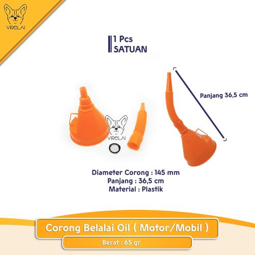 Gambar Corong belalai Oli 145 mm motor dan mobil - Orange dari Virelai's Shop Kota Tangerang Tokopedia