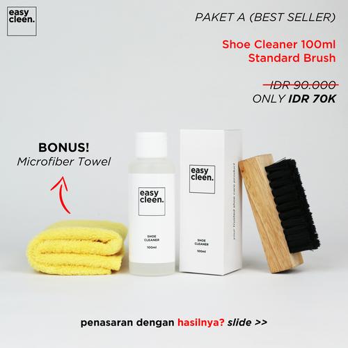 Foto Produk Shoe Cleaner 100ml + Standard Brush | Pembersih Sepatu Sabun Cuci dari Easy Cleen Official