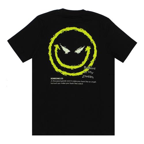 Foto Produk Kaos Someone Devil Smile 119D Glow In The Dark - Hitam, M dari Someone Clothing