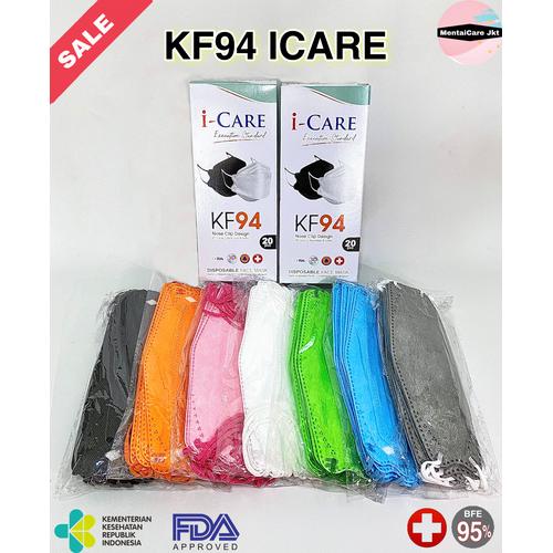 Gambar Masker KF94 evo i-Care 3D Stereoscopic Fish isi 20pcs Medical Grade - Putih dari MentaiCare Jkt Jakarta Utara Tokopedia
