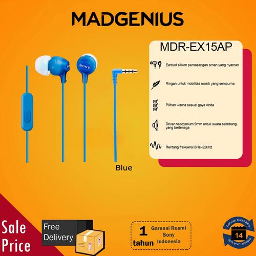 Jual EARPHONE SONY MDR - EX 15 di Lapak Metrodata Online | Bukalapak