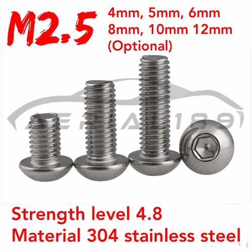 Gambar 1 pcs baut hex m2.5 stainless rc 1/18 1/16 1/14 1/12 rc wltoys vortex - M2.5 x 4mm dari aerial189 Kab. Tangerang Tokopedia