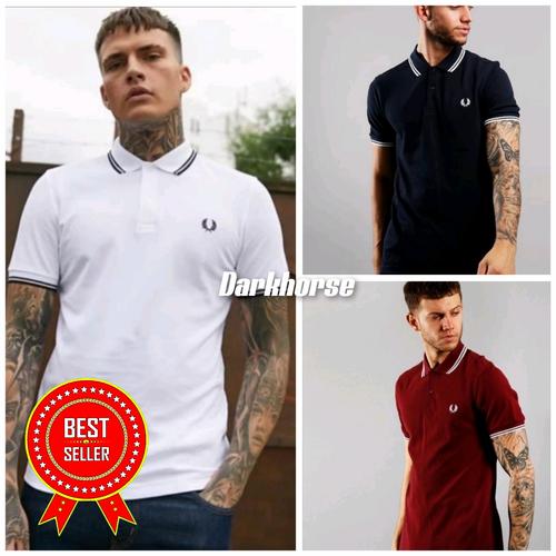 Jual Tshirt Pria Polo Fred Perry Twin 