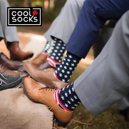 Gambar CoolDeSocks Original | Kaos Kaki Fashion - Star Spangled - Stripes dari CoolDeSocks undefined Tokopedia