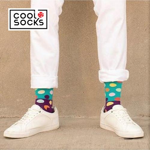Gambar CoolDeSocks Original | Kaos Kaki Fashion - Big Dot Ivory Purple dari CoolDeSocks Official Jakarta Barat Tokopedia