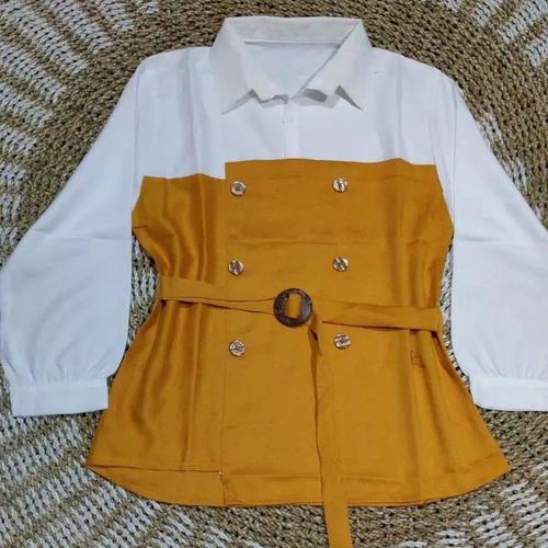 Foto Produk GIRA TOP / BAJU WANITA TUNIK / ATASAN REMAJA CEWEK MURAH TERBARU - Mustard dari Kaliboto Store
