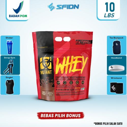 Gambar Mutant Whey 10 Lbs 10Lbs Whey Protein BPOM dari SuplemenfitnessID Jakarta Pusat Tokopedia