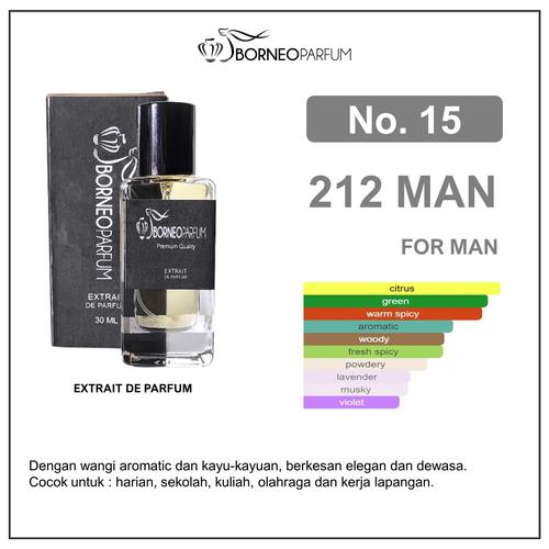 Gambar BORNEO PARFUM No. 15 212 MAN - Parfum Pria - 30ml dari Borneo Parfum Kota Balikpapan Tokopedia