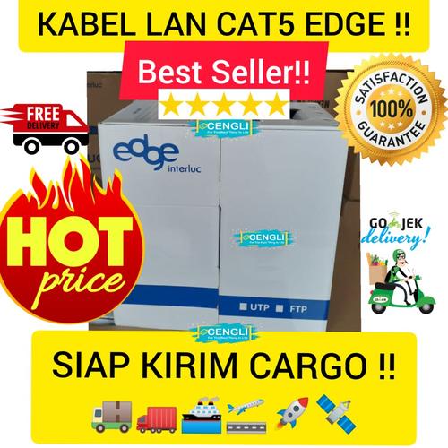 Jual Kabel Cat5 Edge Interluc Ftp Cat5E Kabel Lan Outdoor Berkualitas - Kota Surabaya - Cengli! Store | Tokopedia