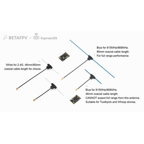 Gambar BetaFPV Dipole T Antenna for Receiver - IPEX MHF (ELRS TBS FrSky R9) - 915Mhz - 46mm dari DooFPV Kota Bekasi Tokopedia