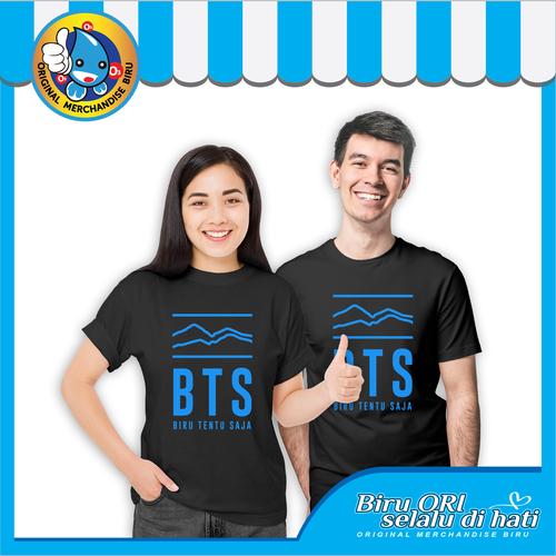 Foto Produk Baju Kaos TShirt Distro Atasan Pria Wanita Biru Tentu Saja - Biru ORI - M dari Air Minum Biru