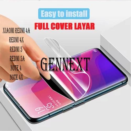 Foto Produk ANTI GORES JELLY HYDROGEL XIAOMI REDMI NOTE 4 4X 4A 5 5a FULL SCREEN - R NOTE 4, DEPAN dari GENNEXT OFFICIAL STORE