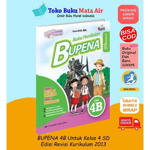 Gambar PAKET SATUAN BUPENA KELAS 4 SD BUPENA 4A,4B,4C & 4D K13N - ERLANGGA - BUPENA 4B dari Toko Buku Mata Air undefined Tokopedia