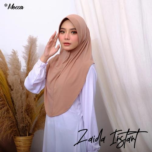 Foto Produk Jilbab Hijab Kerudung Bergo khimar Instan Syari Pet Jersey Pinguin - Mocca dari gnuahijab