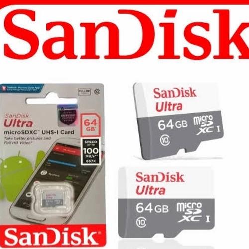 SANDISK ULTRA MICROSD 64GB 100MB/S CLASS 10 MICRO SD 64GB 100 MBPS di  Simply44 Tokopedia