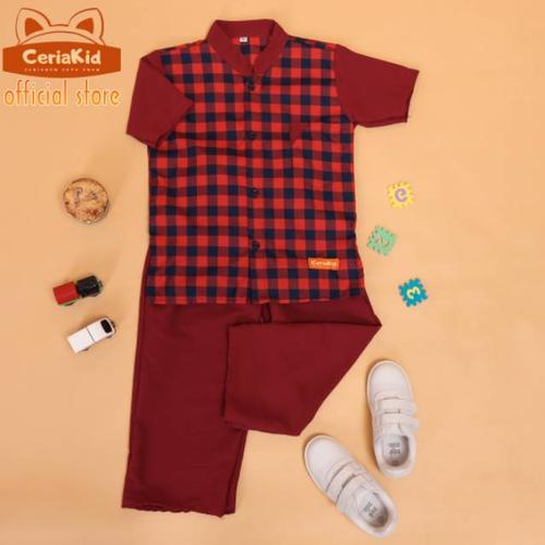 Foto Produk Baju Koko Anak Setelan - XS 1-2 Tahun, Merah dari ck bajuanak