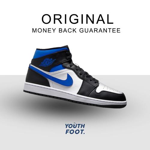 Jual Air Jordan 1 Mid White Black Royal 