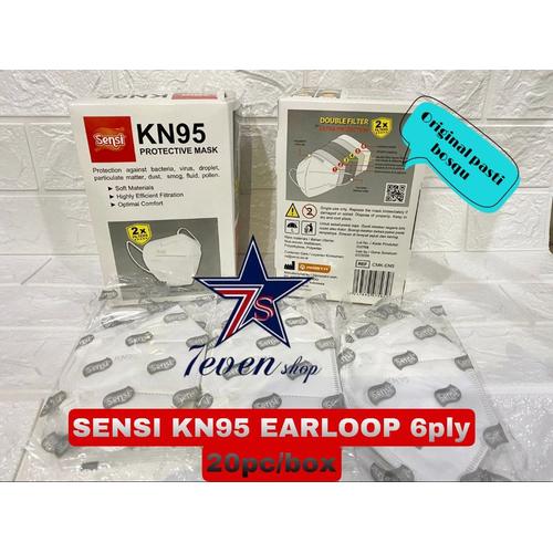 Gambar MASKER SENSI KN95 PROTECTIVE mask 6 ply isi 20 pcs double filter murah - KN95 SENSI 20pc dari 7EVENSHOP undefined Tokopedia