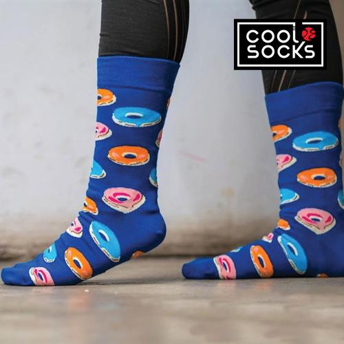 Gambar CoolDeSocks Original | Kaos Kaki Fashion - Donuts Blue dari CoolDeSocks undefined Tokopedia