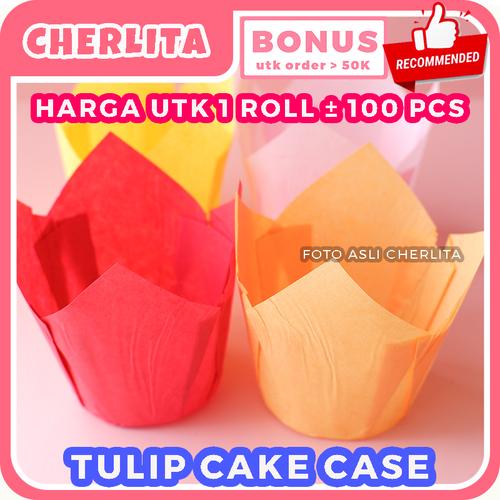 Jual Tulip Cake Case Kertas Kue Model Tulip Mekar Paper Cup Tulip Case ...