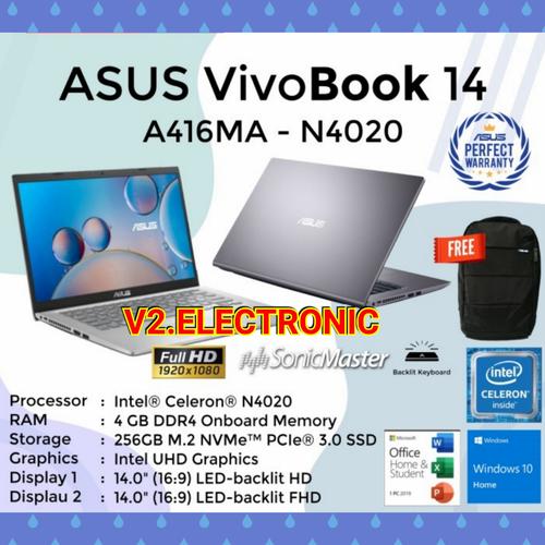 Intel Uhd Vivobook A416ma Jual Asus Vivobook A416mao Intel Celeron