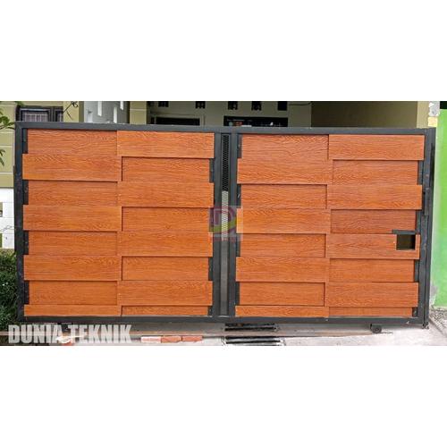 Jual Pagar Rumah Minimalis GRC Wood - Kab. Bogor - Dunia Teknik Las