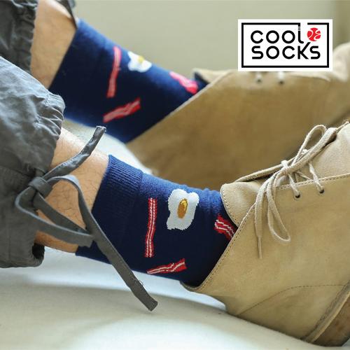 Gambar CoolDeSocks Original | Kaos Kaki Motif - Bacon and Egg (Q) dari CoolDeSocks Official Jakarta Barat Tokopedia