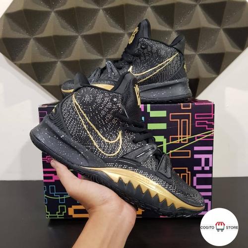 kyrie 7 black and gold