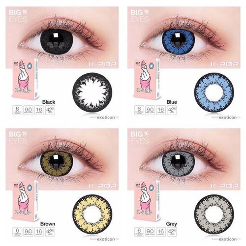 Gambar SOFTLENS X2 KPOP NORMAL 16MM KOREA BIG EYES SOFT LENS - KPOP BLACK dari Dakocan Jakarta Selatan Tokopedia