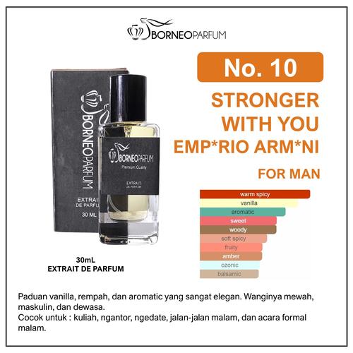 Gambar BORNEO PARFUM No. 10 Stronger With You - Parfum Pria - 30ml dari Borneo Parfum Kota Balikpapan Tokopedia