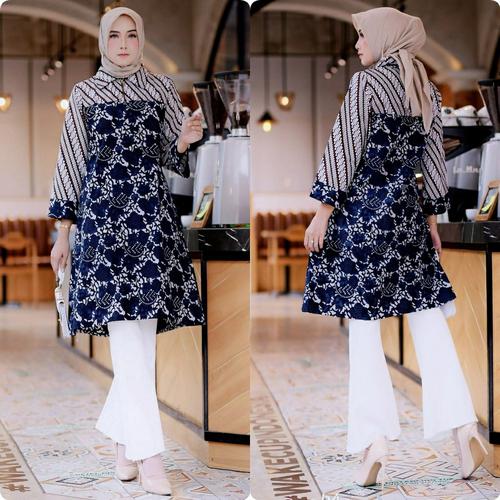Jual Tunik Batik Cap Formal | Dress 