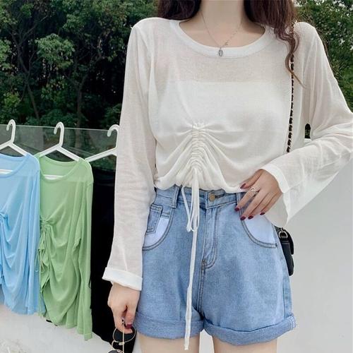 Long Sleeve Anti UV Oversize Tee 2034 