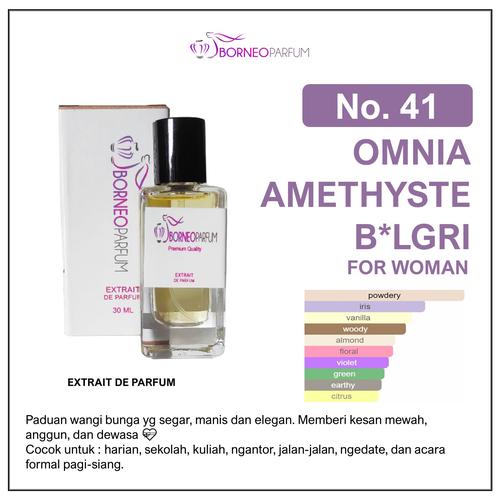 Gambar BORNEO PARFUM No. 41 OMNIA AMETHYSTE - Parfum Wanita - 30ml dari Borneo Parfum Kota Balikpapan Tokopedia