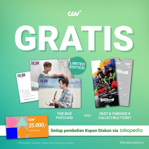 Foto Produk 2 Disc Coupon CGV + Collectible Item (Postcard / Special Ticket) - Postcard TheBox dari CGV CINEMAS
