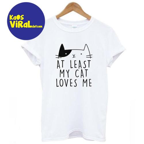 MY CAT LOVES ME T-SHIRT COMBED 30S 