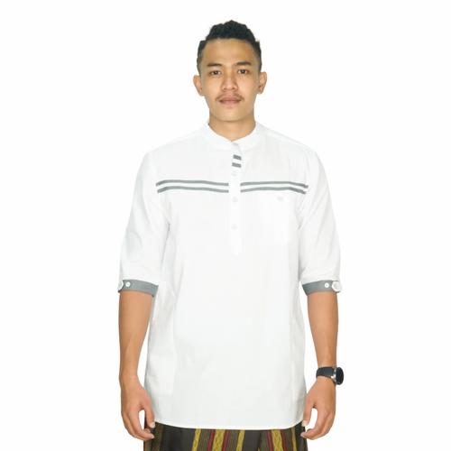 Gambar Baju Koko Kurta Muslim Hamnida Lengan 3/4 Pria HIKAM - White - M dari Hamnida Official Kota Bandung Tokopedia