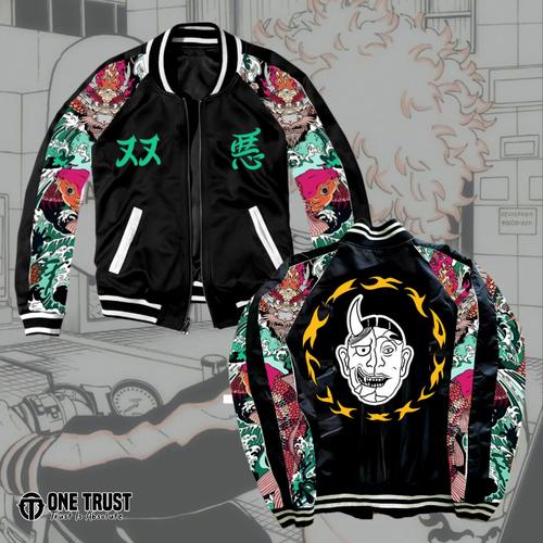 Jual Jaket sukajan angry smiley anime 