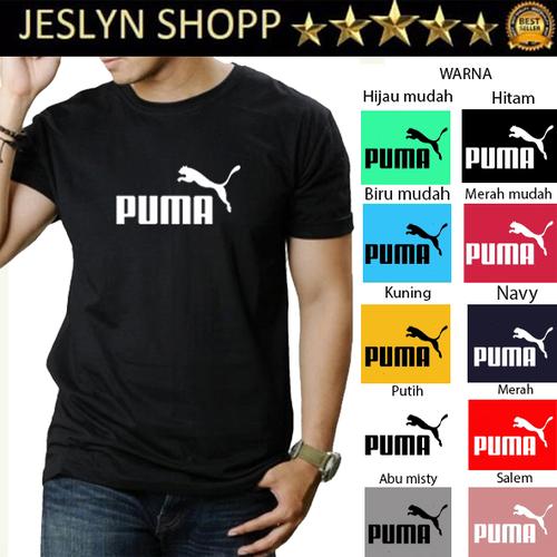 Jual Kaos PRIA Cotton PREMIUM 30s / Atasan Baju PRIA - PUMA - XL, ABU MISTY  - Jakarta Selatan - jeslyn shopp | Tokopedia