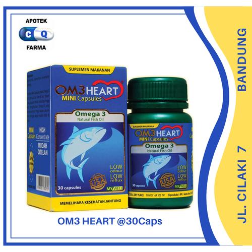 Jual OM3 HEART|NATURAL FISH OIL OMEGA 3 - 60 capsul - Kota Bandung - APOTEK  CQ FARMA | Tokopedia