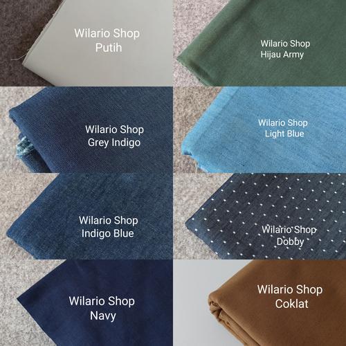 PER ROLL Bahan Kain Jeans Denim Tipis 