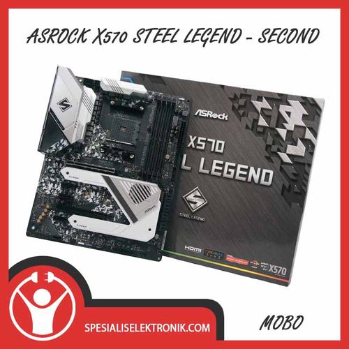 Gambar Asrock x570 steel legend - Second dari spesialis elektronik Jakarta Selatan Tokopedia