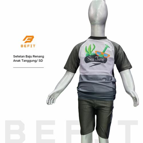Foto Produk Setelan Baju Renang Anak Remaja Speedo Unisex - Hitam, M dari BeFit Sport