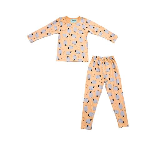 Foto Produk Piyama Anak Orange Sheep LSPC54 - 4 dari Boboo Kids