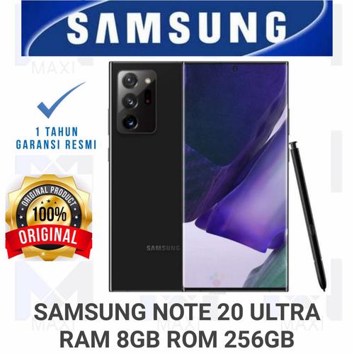 Foto Produk Samsung Galaxy Note 20 Ultra 8/256 RAM 8GB ROM 256GB GARANSI RESMI - MYSTIC BLACK dari Maxi phone cell