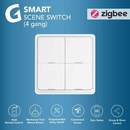 Gambar Galvee Smart Zigbee Scene Switch /Remote Portable 4 Gang (TANPA KABEL) dari Galvee Official Store Jakarta Pusat Tokopedia