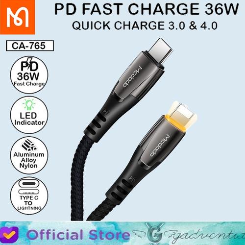 Gambar MCDODO KABEL DATA USB C TO LIGHTNING IPHONE 11 PRO MAX PD 36W CA-765 - 1.2 METER dari GADVENTIA Official Store Jakarta Barat Tokopedia