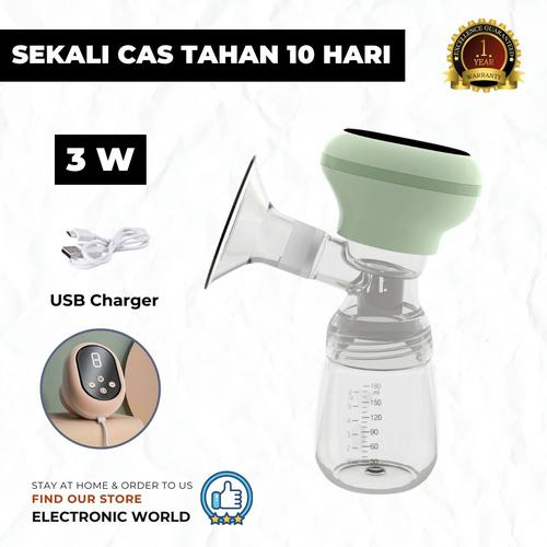 Foto Produk Rechargeable Single electric Breast Pump Pompa ASI Elektrik Portable - Hijau dari Electronic World Official